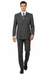 Mens Classic Wool Feel Double Breasted Suit in Heather Grey