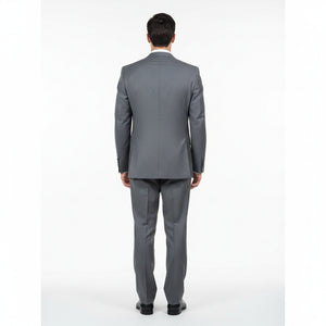Men'S Grey Pinstripe 2-Button Suit 2 Piece Suits - Two Piece Business Suits Suit