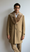Men's Camel Three Button  Full Length Overcoat Men's Carcoat - Car Coat Mid Length Three quarter length coat
