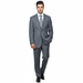 Men'S Grey Pinstripe 2-Button Suit 2 Piece Suits - Two Piece Business Suits Suit