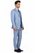 Lazio Collection - Modern Fit Windowpane Suit 3 Piece in Light Blue