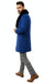 Mens Royal Blue Overcoat - Blue Topcoat  With Fur Collar - Mens Car Coat