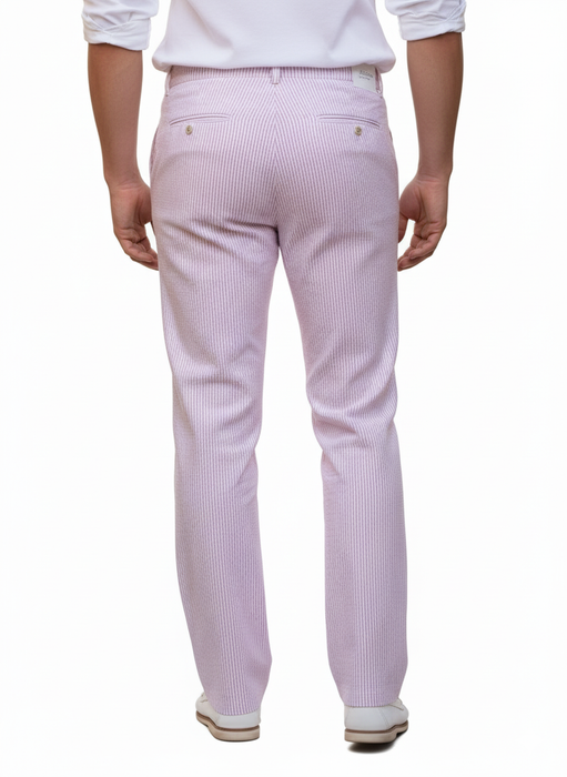 Big And Tall Seersucker Pants For Men - Lavender