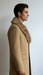 Men's Camel Three Button  Full Length Overcoat Men's Carcoat - Car Coat Mid Length Three quarter length coat