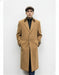 Chesterfield Camel Overcoat With Brown Velvet Collar - Cashmere Blend Topcoat - Full Length Overcoat