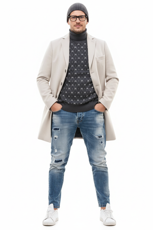 Light Tan Overcoat - Beige Sand Color Light Carcoat - Image 2