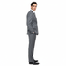 Men'S Grey Pinstripe 2-Button Suit 2 Piece Suits - Two Piece Business Suits Suit