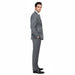 Men'S Grey Pinstripe 2-Button Suit 2 Piece Suits - Two Piece Business Suits Suit