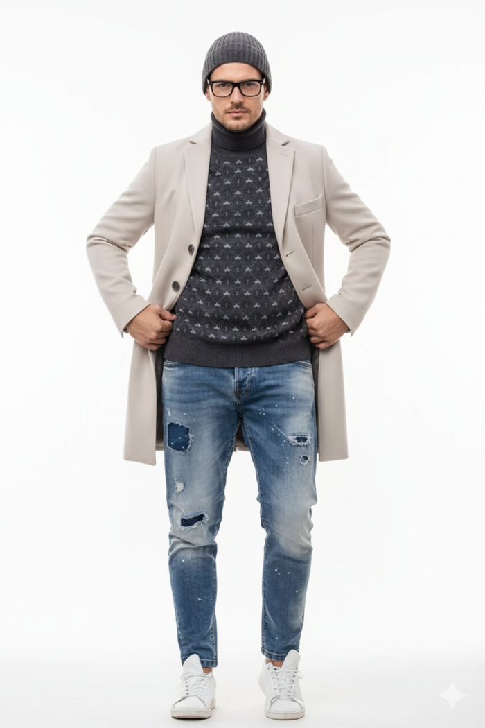 Light Tan Overcoat - Beige Sand Color Light Carcoat - Image 4