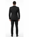 Mens Italian Wool Suit Color Black - Men's Designer Double Breasted Wool Bold Black Gangster Pinstripe Suit