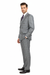 Mens Classic Wool Feel Double Breasted Glen Plaid Suit in Grey