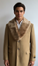 Men's Camel Three Button  Full Length Overcoat Men's Carcoat - Car Coat Mid Length Three quarter length coat