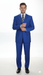 Men'S Two Button Dress Cheap Priced Business Suits Clearance Sale For Men Royal Blue Jacket Blazer + Pants