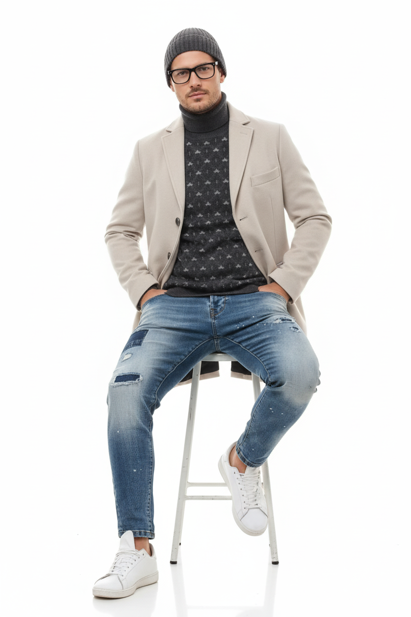 Light Tan Overcoat - Beige Sand Color Light Carcoat - Image 6