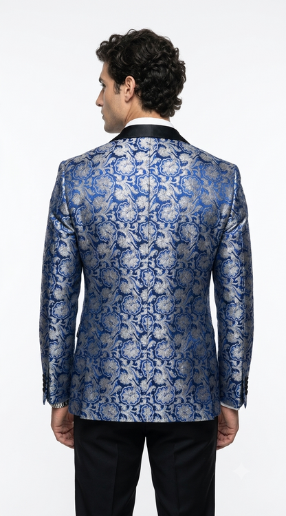 Single Breasted Peak Label Royal Blue ~ Indigo ~ Bright Blue Tuxedo Suit