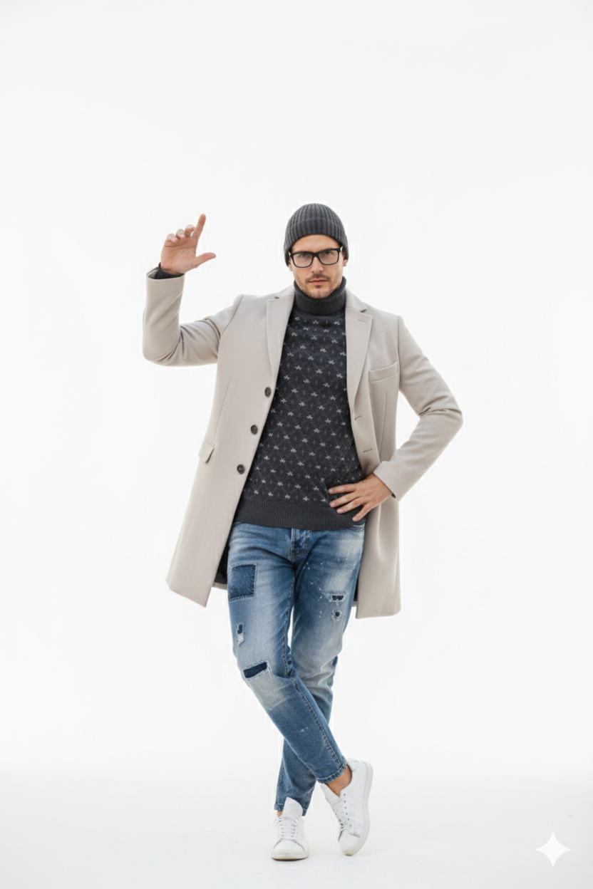 Light Tan Overcoat - Beige Sand Color Light Carcoat - Image 8