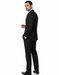 Mens Italian Wool Suit Color Black - Men's Designer Double Breasted Wool Bold Black Gangster Pinstripe Suit