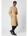 Men's Dress Coat Wool Blend Double Breasted Camel Back Vent Peak Lapel Overcoat Bronze Color Alberto Nardoni Collection