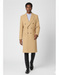 Men's Dress Coat Wool Blend Double Breasted Camel Back Vent Peak Lapel Overcoat Bronze Color Alberto Nardoni Collection