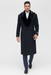 Mens Full Length and Cashmere Overcoat - Winter Topcoats - Black Coat