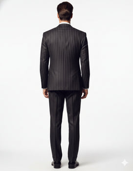 Chalk Bold Pinstripe Double Breasted 6 on 2 Super 120's poly~rayon - Image 3