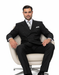Mens Italian Wool Suit Color Black - Men's Designer Double Breasted Wool Bold Black Gangster Pinstripe Suit