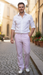 Big And Tall Seersucker Pants For Men - Lavender