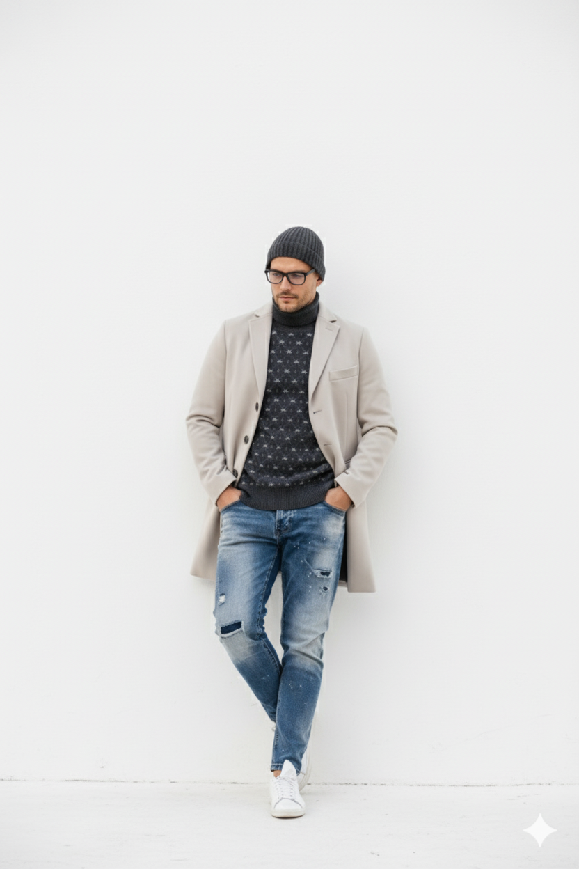 Light Tan Overcoat - Beige Sand Color Light Carcoat - Image 9