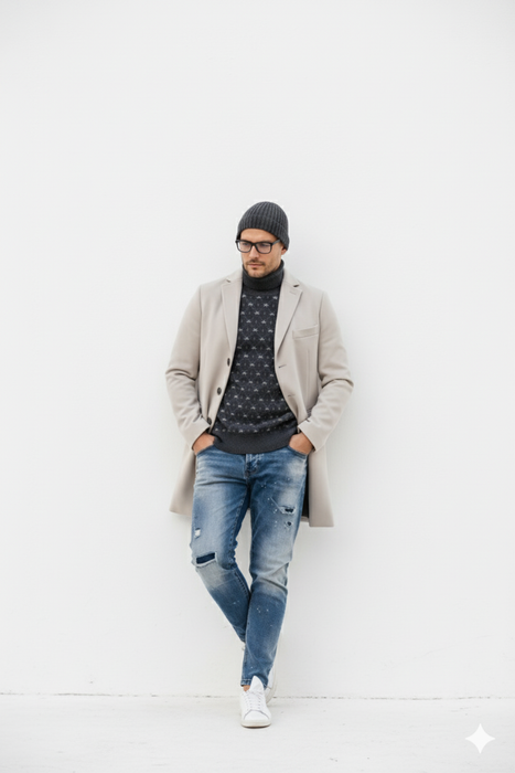 Light Tan Overcoat - Beige Sand Color Light Carcoat