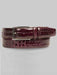 Mezlan Belts Brand Men's Genuine Crocodile Burgundy Skin Cinturon De Cocodrilo