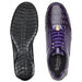 Belvedere Astor Genuine Crocodile & Calfskin Purple Sneakers