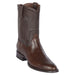 Los Altos Men's Teju Lizard Brown Roper Round Toe Boot