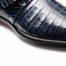 Gigolo Blue Crocodile Single Monk-Strap Loafers By Mezlan Made In Spain Brand