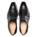 Giovane Fuscus Cap Toe Derby Black Crocodile Shoes By Mezlan Made In Spain Brand