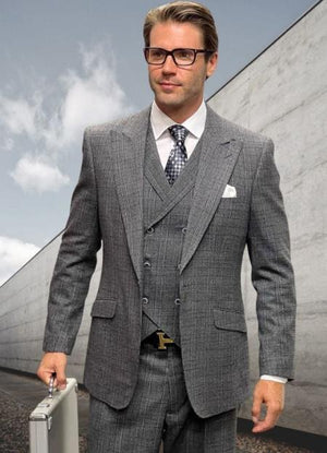 Glen Plaid Suit - Wool Suit - Tweed Suit - Plaid Suit - Vintage Looking Suit In 4 Colors - Image 2