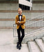 Gold And Black Velvet velour Jacket