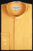 Honey Gold Men's Banded Collar ~ Oriental Mao Chines Style collarless Mandarin shirt