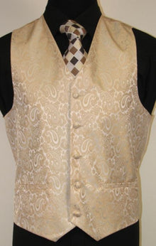 Men's Gold Vest Set With Vest Waistcoat Bow, Tie And Hankie