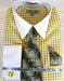 Gold Houndstooth Colorful Men'S Dress Shirt