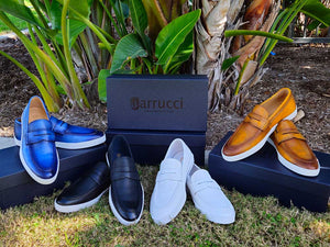 Carrucci Burnished Penny Loafer Sneaker - Patina Leather