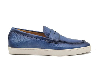Carrucci Burnished Penny Loafer Sneaker - Patina Leather