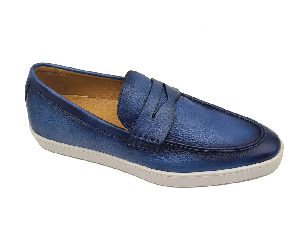 Carrucci Burnished Penny Loafer Sneaker - Patina Leather