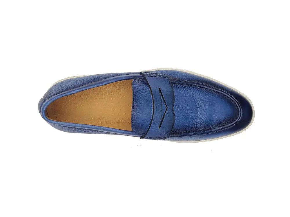 Carrucci Burnished Penny Loafer Sneaker - Patina Leather