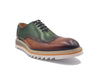 Carrucci Two Tone Oxford Wingtip - Cognac/Blue, Cognac/Tan, Cognac/Olive, Purple/Cognac