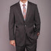 Men's Gray Teakweave 2-button 2 Piece Suits - Two piece Business suits Suit