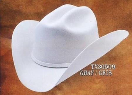 Tejana Cowboy Western Hat 4X Felt Hats Gray