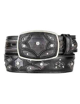 Fashion Western Belt Burnished Gray Original Eel Skin