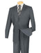 Men'S Gray Mini Stripe ~ Pinstripe 2 Button Suit