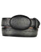 Gray Burnished Original Ostrich Full Quill Skin Western Style Belt