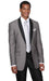 Men's Grey Gray Shawl Collar Slim Fit - Single Button Suit